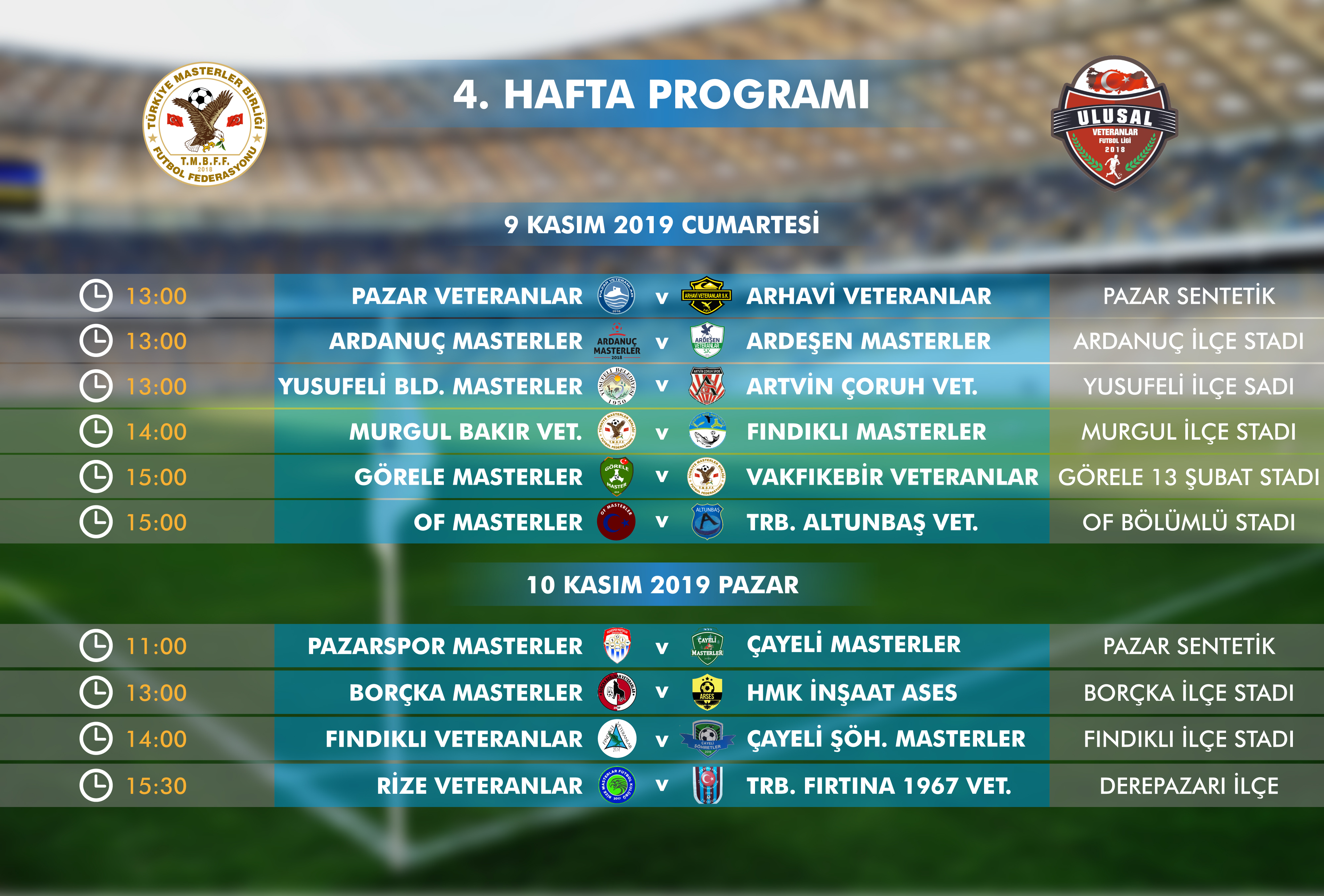 4.HAFTANIN MAÇLARI