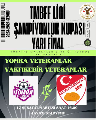 TMBFF LİGİ 2023-2024 SEZONU  ŞAMPİYONLUK FEDERASYON VE DENİZ BEBEK KUPASI YARI FİNAL MAÇ PROGRAMI